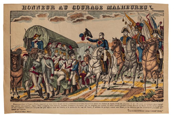 "Epinal Print, Napoleone Bonaparte Passing" by Anonymous - Modern Artwork