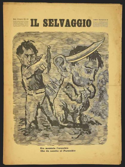 "Il Selvaggio no.9- 1935", Illustrated by Mino Maccari- Art Magazine