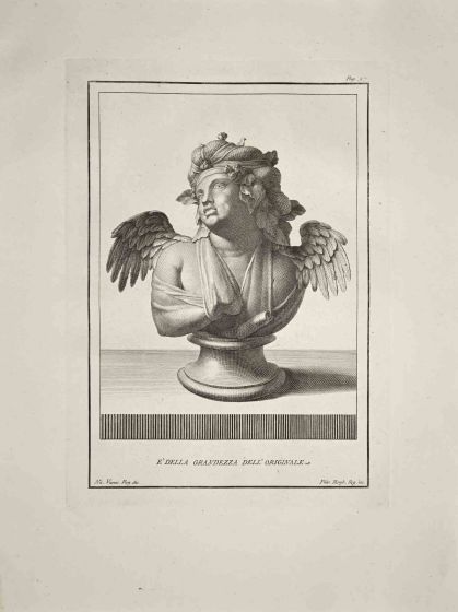 Filippo Morghen - Ancient Roman Bust - Old Masters Art