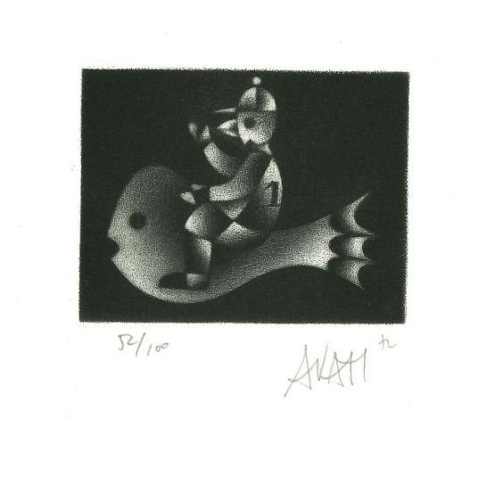Fish Rider by Mario Avati - Contemporary Artwork