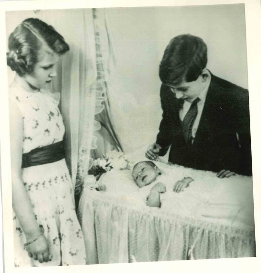 The British Royal Family: Prince Charles Process Anne and Baby Prince Andrew -  Vintage Photograph 