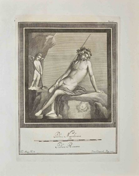 Man and Child, Antiquities of Hercolaneum - Giovanni Morghen - Old Master Artwork