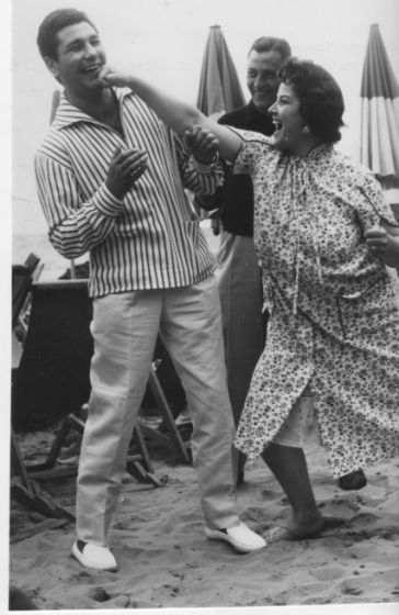 The Italian Actress Franca Marzi with Franco Festucci