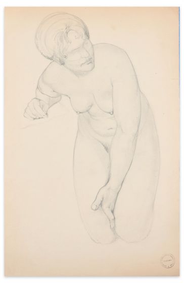 Kneeling Nude by Paul Garin - Modern Artwork