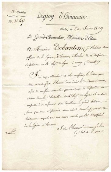 Autograph Letter by Bernard-Germain-de Lacépède
