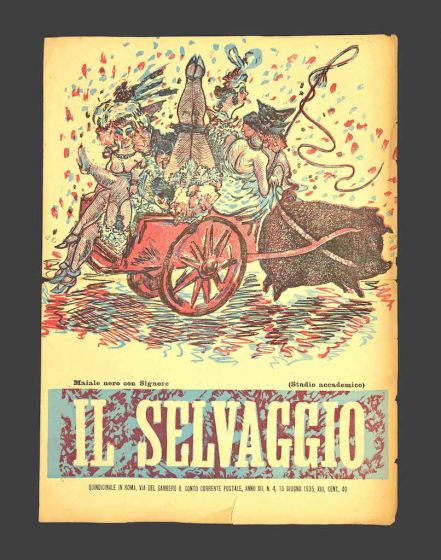 "Il Selvaggio no.4- 1935", Illustrated by Mino Maccari- Art Magazine
