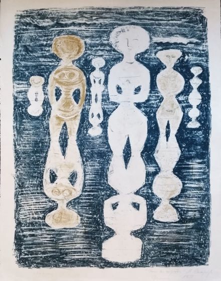 Dans les rizières by Massimo Campigli - Modern artwork