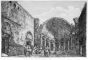 Luigi Rossini, Tempio degli Stoici ove erano i sette Filosofi della Grecia in Villa Adriana. Rome, 1825, Luigi Rossini, Rome, Architecture, Ruins, Landscape, Roman, Villa, Palace, Neoclassicism, Old Masters, Artworks, Etchings, Engraves, Archeology, Monum