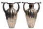 Pair of Two-Handles Silver 800 Vases by Bellotto