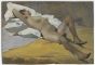 Woman Lying Down on White Cloth