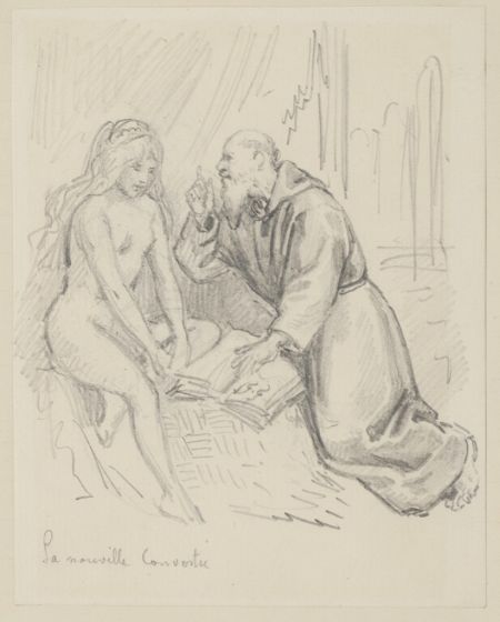 "Figures" is an original drawing in tempera on paper, realized by an Anonymous French Artist of the XX Century . 