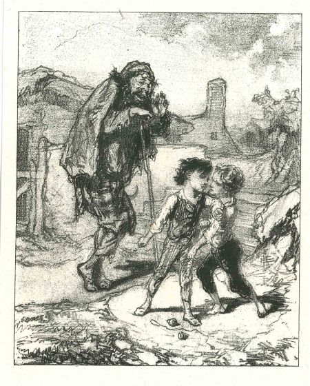 Paul Gavarni - The Passenger Talking to Children - Modern Art