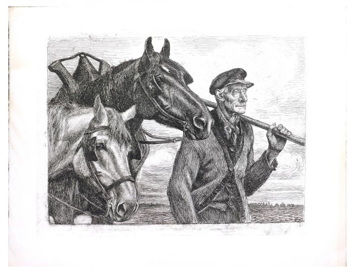Paysan avec Chevaus by Anonymous - Modern Artwork