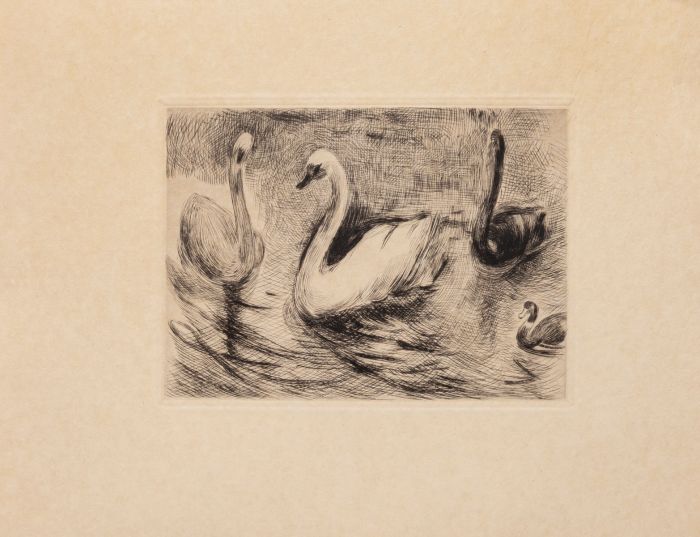 "Swans" by Anonymous - Modern Artwork