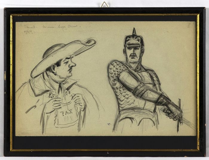 Caricatured figures