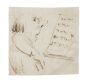 "Music Teacher"  is an original black China ink drawing on ivory-colored paper,  by Anonymous Artist of XX Century.