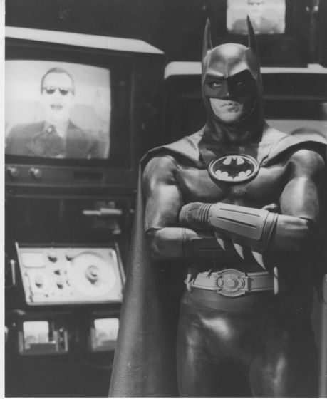 Michael Keaton on the set of "The Batman" (1989) - Original Photograph