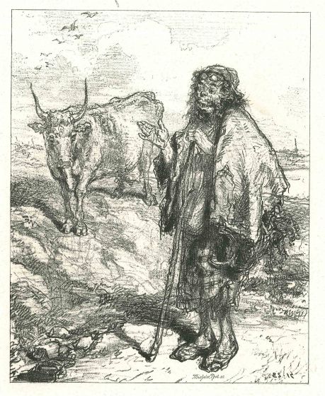 Paul Gavarni - The Passenger beside a Farm - Modern Art
