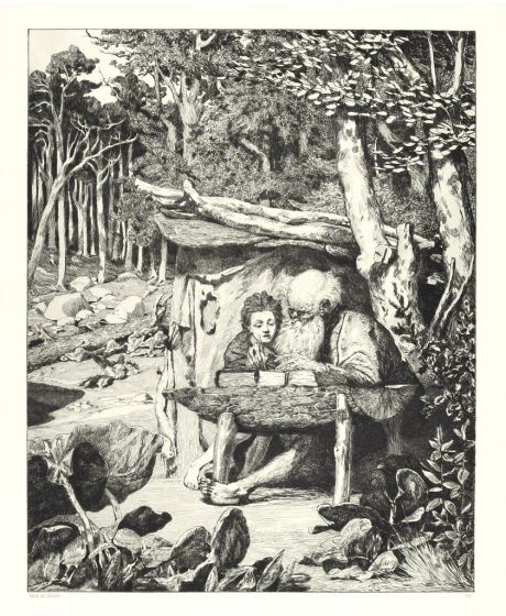 Simplicius Writing Lesson  From "Intermezzi" by Max Klinger -  Modern Artwork