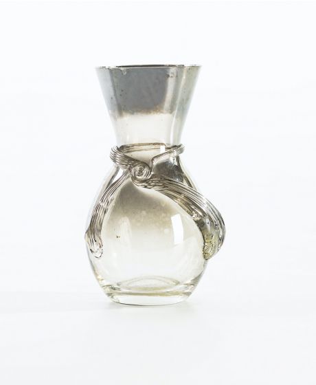 Fumé Glass Vase With Ribbon by Anonymous - Decorative Object