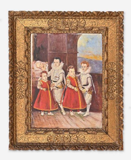 Interior with Five Children