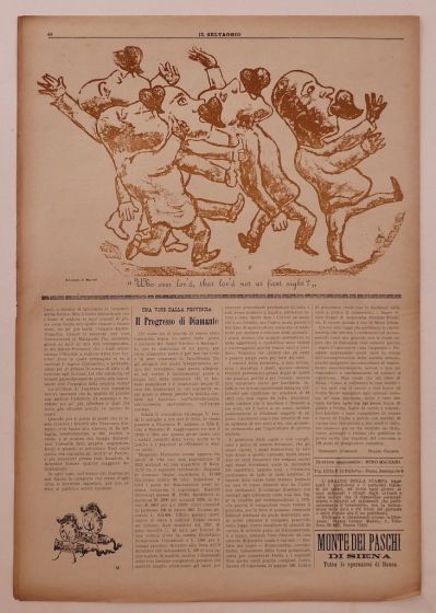 "Il Selvaggio, no.5- 1933" Illustrated by Mino Maccari- Art Magazine