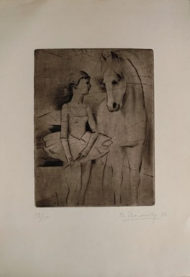 The Horse and the Dancer by Théodore Strawinsky - Modern Artwork