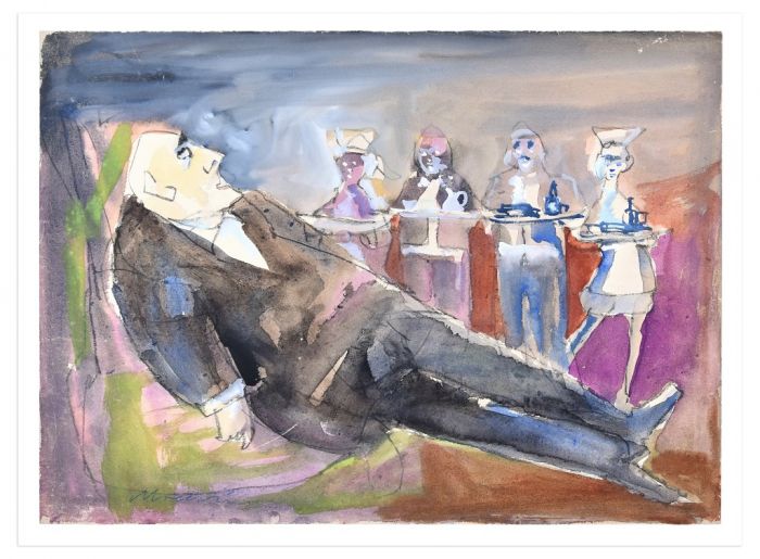 Lunch Time by Mino Maccari - Modern artwork