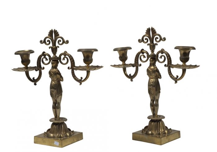 Couple Of Candelabra by Anonymous -Decorative Object