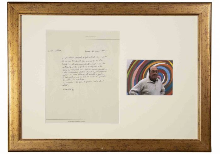 Autograph  Letter by Piero Dorazio and Photo