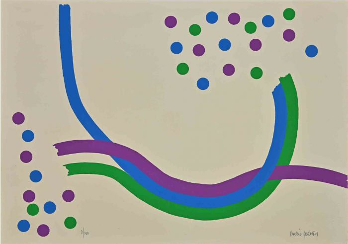 Abstract Composition With Three Lines