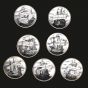 Set Of Six Plates Velieri by Piero Fornasetti - Design And Decorative Objects