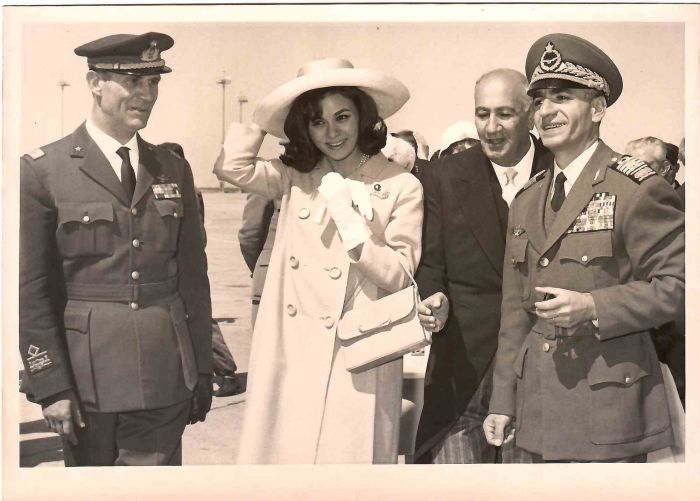  Shah and Farah Diba, King and Queen of Iran in Fiumicino Airport in Rome