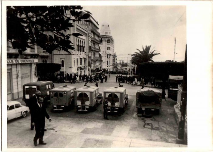 Ambulances, Algeria, historical photograph