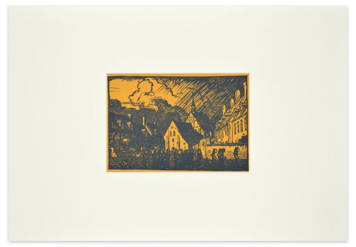 Alms-Houses, Dixmude, Belgium by Frank Brangwyn - Contemporary Artwork