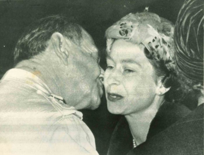 Queen Elizabeth II and King Friedrick - Vintage Photograph  