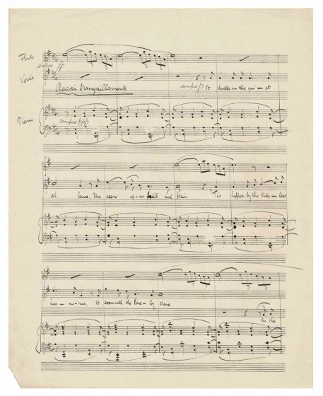 Autograph Music Score by Fredrick Cramer