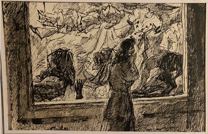 Figures in the museum by Mogniat-Duclos Bertrand - Artwork 