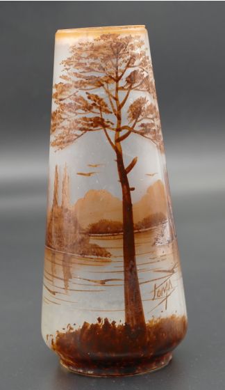 Art Nouveau Marine Landscape Vase -Decorative Objects