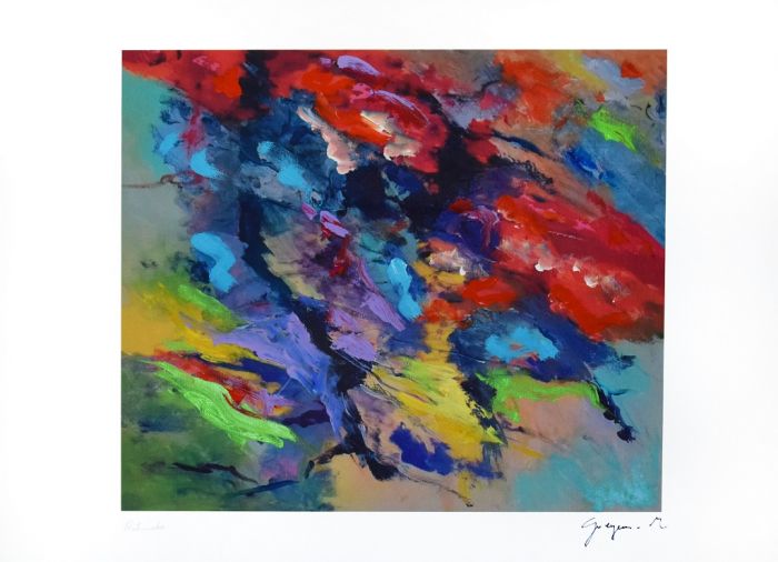 Colorful Composition by Martine Goeyens - Contemporary Artwork