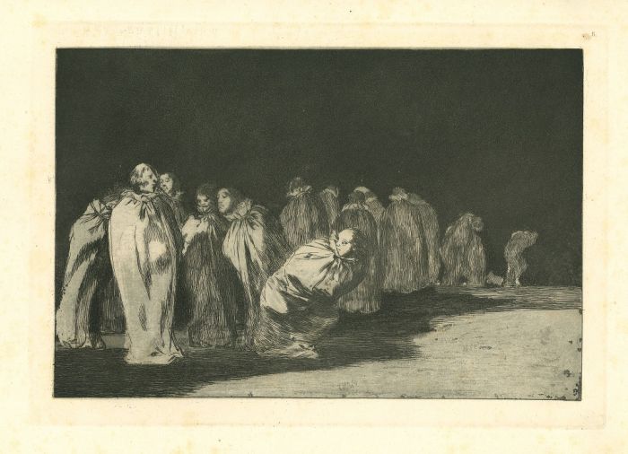Los ensacados - from Los Proverbios by  Francisco Goya - Old Master artwork