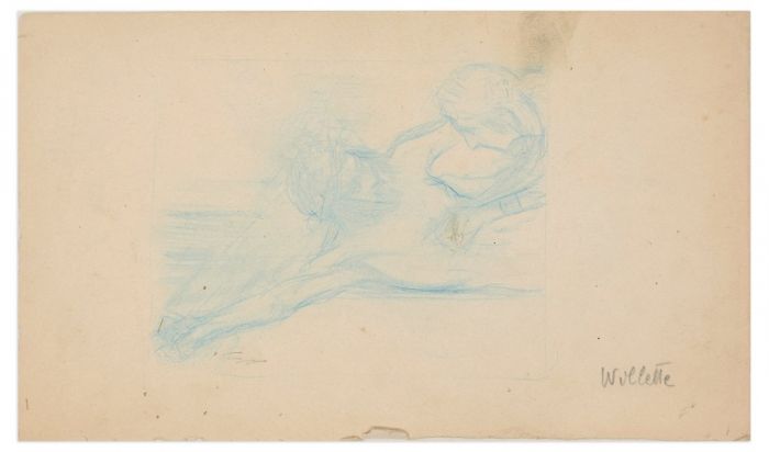 Study for Crucifix by Adolphe Léon Willette - Contemporary Artwork