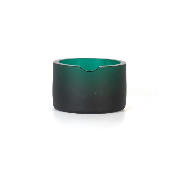 Green Glass Ashtray