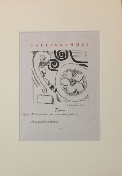 Illustration from "Calligrammes" by Giorgio de Chirico - Surrealism