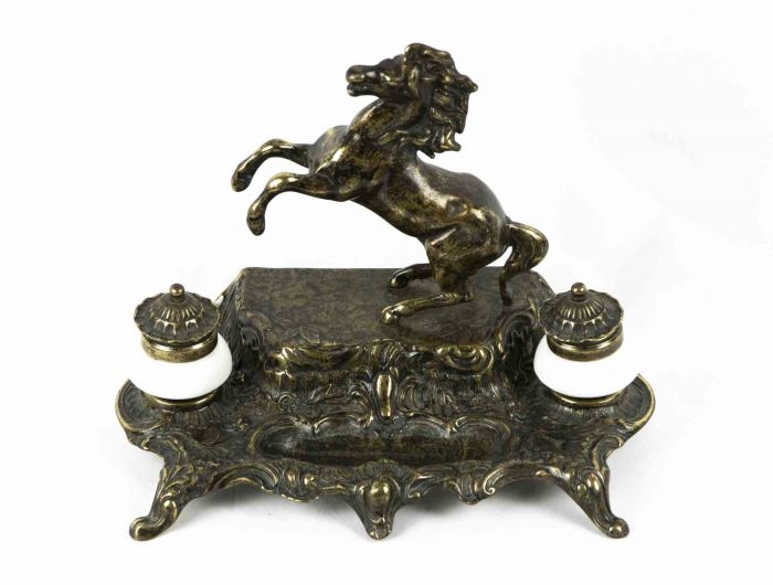 Vintage Bronze inkwell