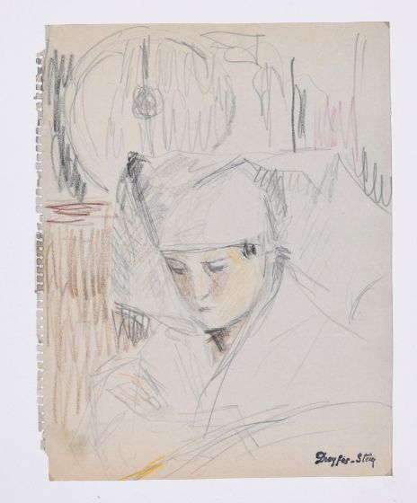 Portrait of Boy by Jean Dreyfus-Stern - Contemporary Artwork 