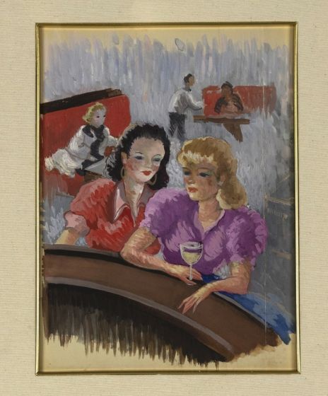 Girls at the bar by Jean-Raym Delpech - Modern Artwork