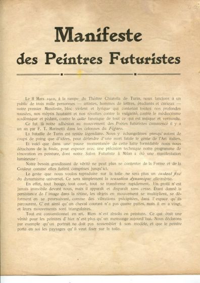 Manifeste des Peintres Futuristes