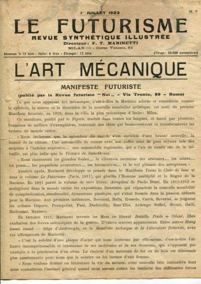 Le Futurisme - L'Art Mécanique