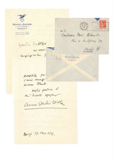 Letter from Giulio Cesare Viola to Countess Pecci Blunt - Original Manuscripts